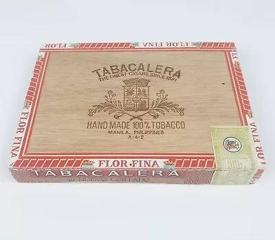 Vintage TABACALERA Wooden CIGAR Empty Box Collectable • $34.95