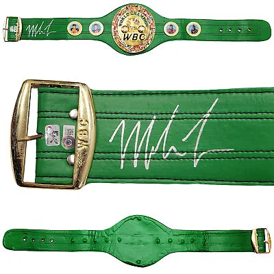 Mike Tyson Autographed Green Wbc World Championship Belt Beckett Witness 210830 • $599