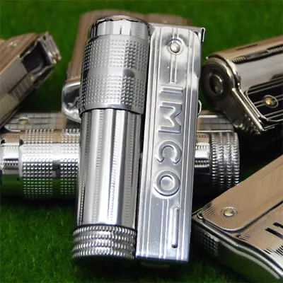 Imco Classic Stylish Design Oil Lighter Super 6700P Stainless Silver Logo New • £56.06