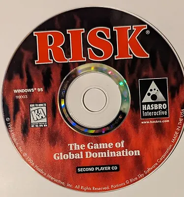 Risk The Game Of Global Domination PC 1996 Hasbro 2nd Player Disc Only. Used • $9.99