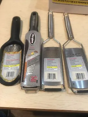 Mix Lot 4 Microplane Stainless Steel Zester Grater W/ Cover New • $60