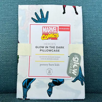 Pottery Barn Kids Marvel Heroes STANDARD Pillowcase NWT • $39.99