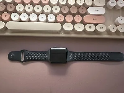 Apple Watch Series 2 42mm Stainless Steel Black Smat Watch • $100