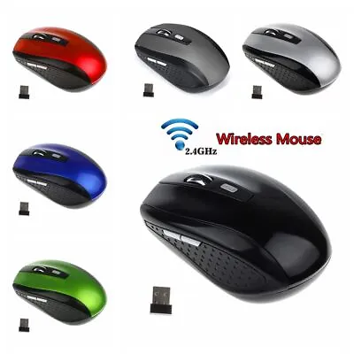 $10.92 • Buy Cordless Mini Wireless Mouse USB Receiver 2.4GHz Gaming Mice For Laptop PC