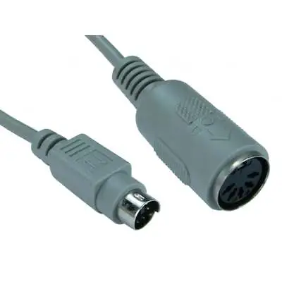 15cm 6 Pin Mini-DIN PS/2 Male To 5 Pin DIN AT Female Keyboard Adapter Cable Lead • £3.29