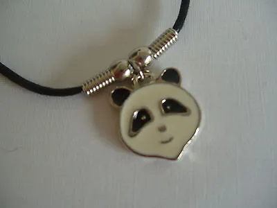Panda Enamel Head Necklace / Pendant With 18  Black Cord • £2.99