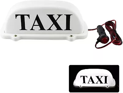 12V Magnetic Waterproof Taxi Cab Roof Top Illuminated Sign Car White Led Light U • $22.99