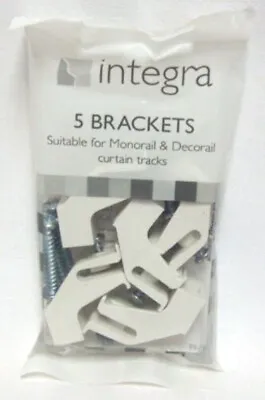 Integra Pack Of 5 Brackets For Monorail & Decorail Curtain Tracks Brackets • £4.95