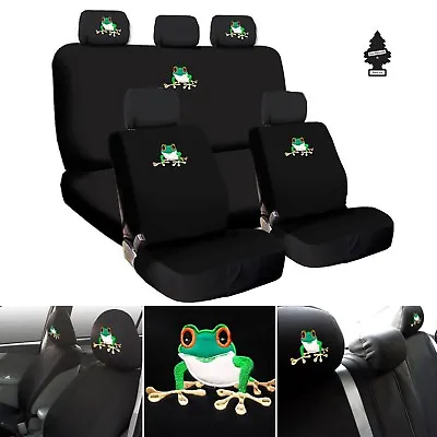 For VW New Frog Embroidery Logo Car Seat Covers Headrest Full Set  • $49.48