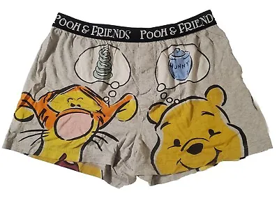 Vintage Winnie The Pooh & Tigger Boxer Shorts PJ's Cotton Unisex Y2K Sz M • $15.99