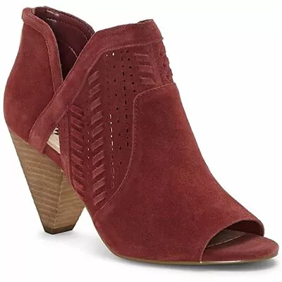 Vince Camuto Ebelin Suede Cone-Heel Shootie Teaberry US 7 1/2M MSRP $109 • £16.91