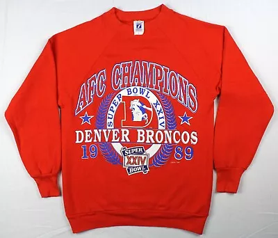 Denver Broncos Vintage 1989 Super Bowl XXIV Crewneck Sweatshirt Size Small 80's • $24.99