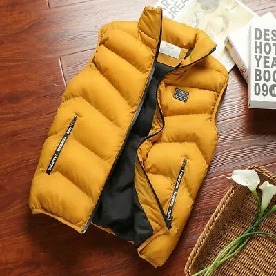 Men Quilted Padded Waistcoat Puffer Jacket Coat Gilet Vest Outwear Winter • $64.20