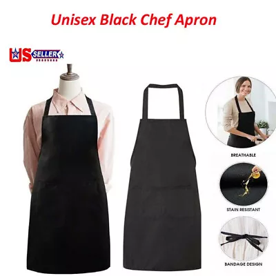 Unisex Adult Chef Apron Men's Ladies Cooking Apron Baking Kitchen BBQ Catering • £2.29