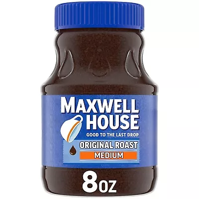 Maxwell House The Original Roast Instant Coffee 8 Oz Jar FREE SHIPING • $8.99