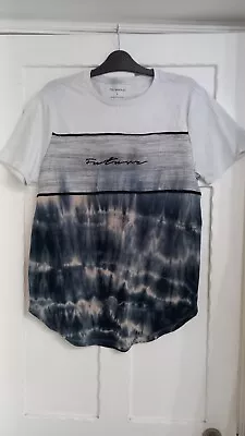 Men's White/blue Tie-dyed T-shirt Size L • £8