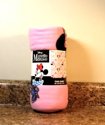 Disney Minnie Mouse Pink Fleece Travel Throw Blanket 40 X 50 NEW • $19.95