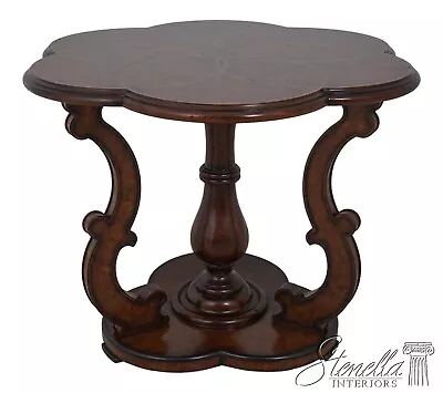 L60482EC: THEODORE ALEXANDER Brass Inlaid Top Center Table • $1595