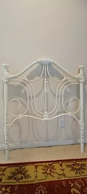 Twin Size Metal Headboard White Vintage Classic • $132