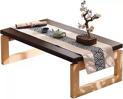 Style Floor Table Folding Coffee Table 35.5x19.7x11.8inches Portable Meditation • $183.99