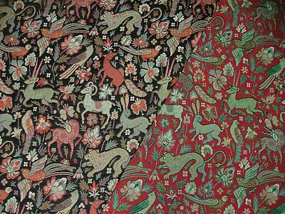 £2.99 • Buy Tudor Forest Tapestry Vintage Fabric - Curtain Upholstery Cushions Table Runner 