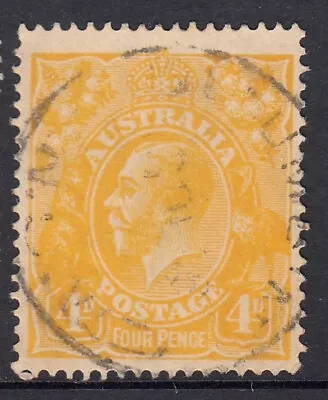 Australia  KGV  4d Pale Orange-yellow   Single Crown Wmk   Used • $9.95