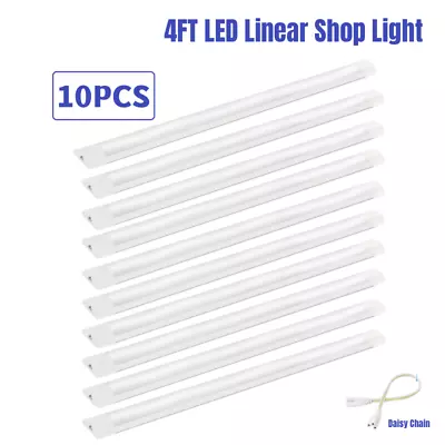 10 PACK 4FT Led Shop Light 5500K Daylight Fixture LED Ceiling Lights Garage Lamp • $86.85