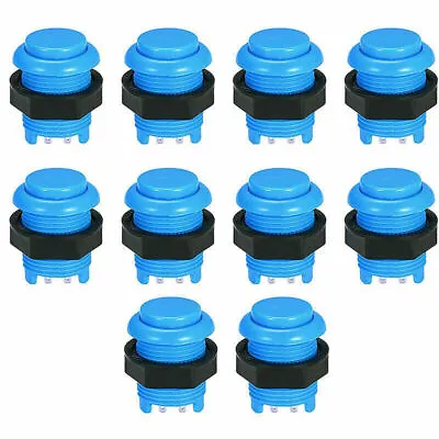 10Pcs 28mm Arcade Push Button Pins Built-in Microswitch For DIY JAMMA MAME • £11.04