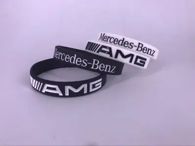 2x Or 3x MERCEDES BENZ AMG Silicone Bracelet 1/2  Wide Veteran Operated • $4.95