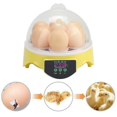 7 Egg Practical Incubator Hatcher Clear Digital Chicken Duck Bird Househould • £29.06