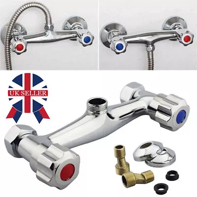 Modern Thermostatic Exposed Bar Shower Mixer Valve Tap Chrome Bottom 1/2  Outlet • £10.88