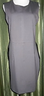 W118 By Walter Baker Grey Faux-Leather Large Sleeveless Sheath Dress NWT $128 • $24.99