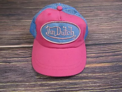 Von Dutch NEW Teen Kids Boys Blue Pink Trucker Hat Vintage VTG 90s Snap Back • $17.99