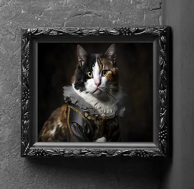Victorian Calico Cat Art Print Wall Hanging Animal Picture Photo Poster Animal • $7.99