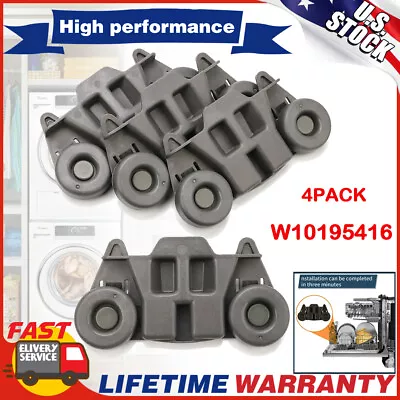 UPGRADED W10195416 Dishwasher Wheels Lower Rack For Kitchenaid Whirlpool Maytag • $11.99