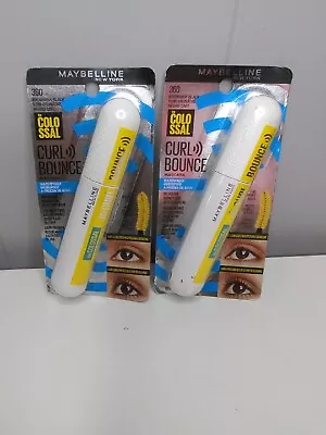 Maybelline 360 Brownish Black Mascara Waterproof Colossal Curl Bounce Read ! -2x • $11.99