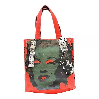 Vintage Loop NYC Official Andy Warhol Marilyn Monroe Orange Canvas Bag NWT 2008 • $145.58