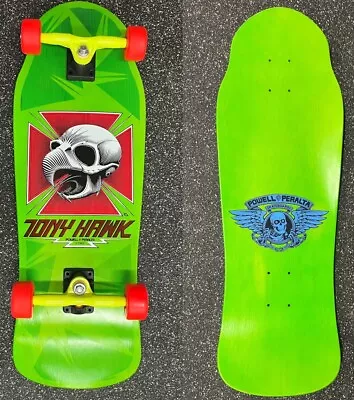 Tony Hawk Powell Peralta 80’s Vintage Skateboard Bones Brigade NOS Deck Green OG • $4000