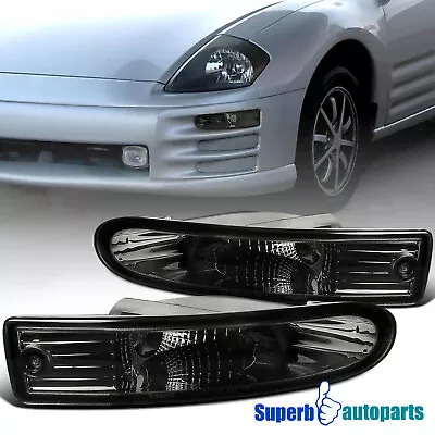 Fits 2000-2002 Mitsubishi 00-02 Eclipse Smoke Bumper Lights Parking Signal Pair • $26.98