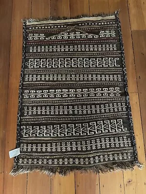 •837• 107x76 Cm Beautifully Handmade Genuine Antique Afghan Kilim • $176