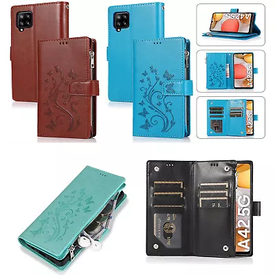 Case For Samsung S20 S21 Plus Flower Embossed PU Leather Wallet Case Phone Cover • $15.39