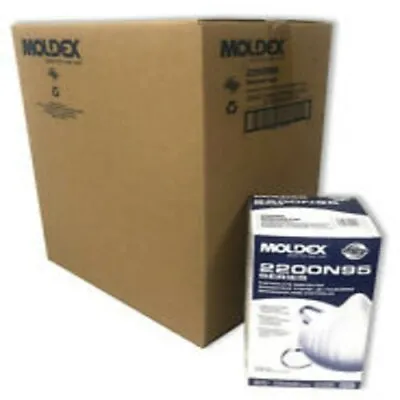 NEW Moldex 2200 N95 Particulate Respirator MD/LG Dust Particle Masks 12 BX Case • $315