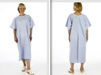 £8.15 • Buy Pullover Blue Examination X-ray NHS Hospital Gown Open Back No Ties/fastenings