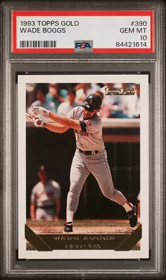 1993 Topps Gold #390 Wade Boggs Red Sox Hof Psa 10 B3843559-614 • $31.99