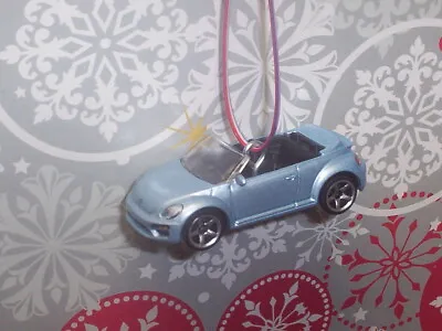 Volkswagen Beetle Convertible Vw Bug Christmas Ornament Adorno Blue • $24.99