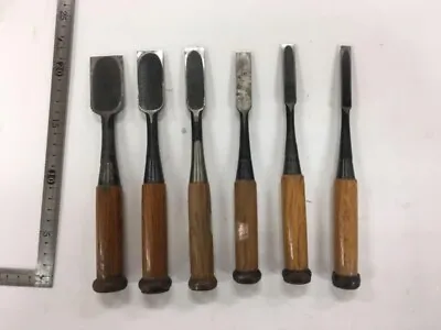 Japanese Vintage Chisel 6set Nomi Made By Famous Blacksmith Ryuoh Etc . • £152.66