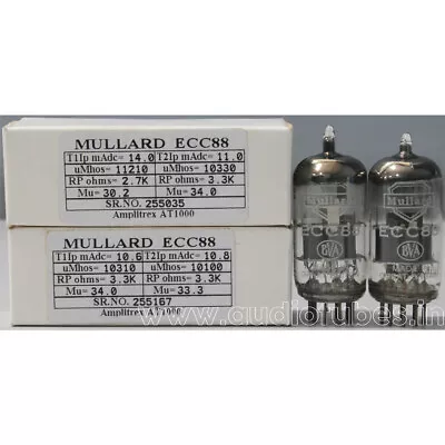 ECC88 6DJ8 Mullard NOS Made In Gt.Britain Amplitrex Tested 1MP #255035  255167 • $238