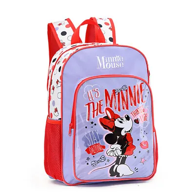 Disney Minnie Mouse PVC Kids/Childrens Shoulder Zippered Backpack Bag 42x27x15cm • $35