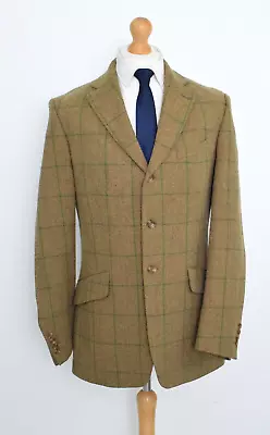 New HACKETT Tawny + Green Scottish Tweed Jacket Size 44L/54L XL Horse & Hound • £275