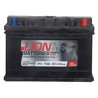 444770961 096 12V Car Battery 3 Year Guarantee 70AH 640CCA 0/1 B13 Spare By Lion • £62.80